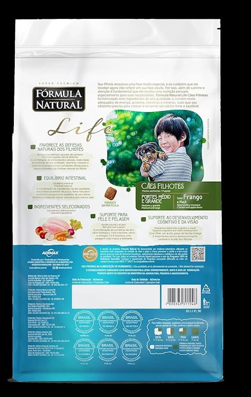 Ração Super Premium Life Cães Filhotes Portes Médio e Grande 4