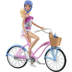 Barbie Conjunto de Brinquedo Bicicleta com Boneca