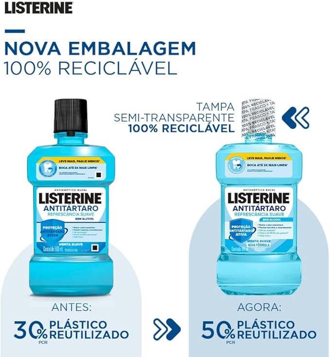 Listerine Antitártaro Refrescância Suave sem Álcool 4