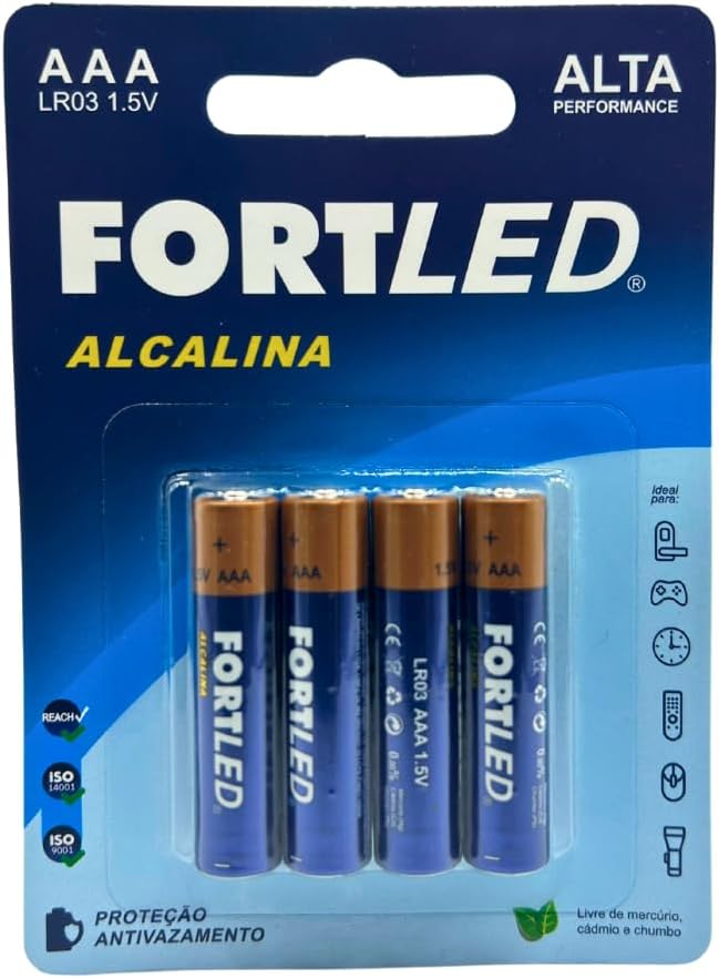 Pilha Alcalina AAA Fortled 3