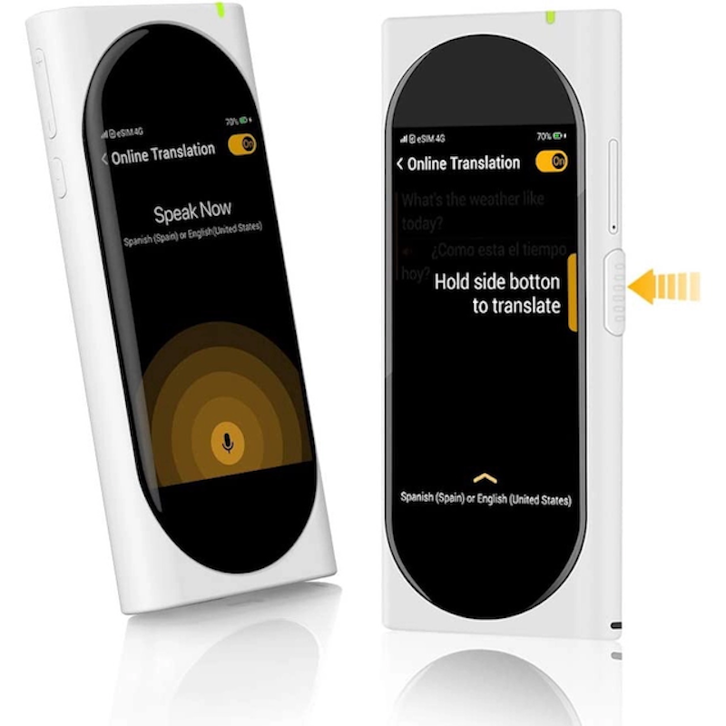 Fones De Ouvido De Tradução 80 Idiomas Tradutor De Voz Instantâneo  Inteligente Sem Fio Bluetooth Fone