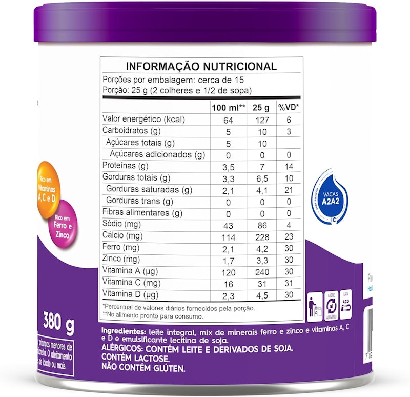 Leite em Pó Integral Instantâneo Piracanjuba A2 2