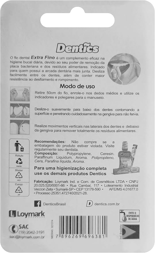 Fio Dental Extrafino 150 m Dentics 2