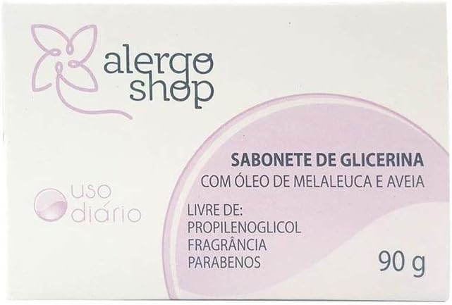 Sabonete de Glicerina com Melaleuca e Aveia Uso Diário Alergoshop 1
