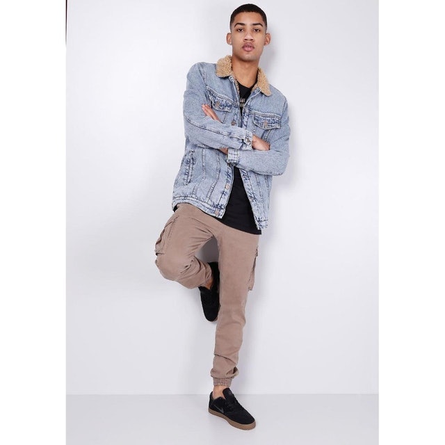 Calça Cargo Masculina Bege Gang 4