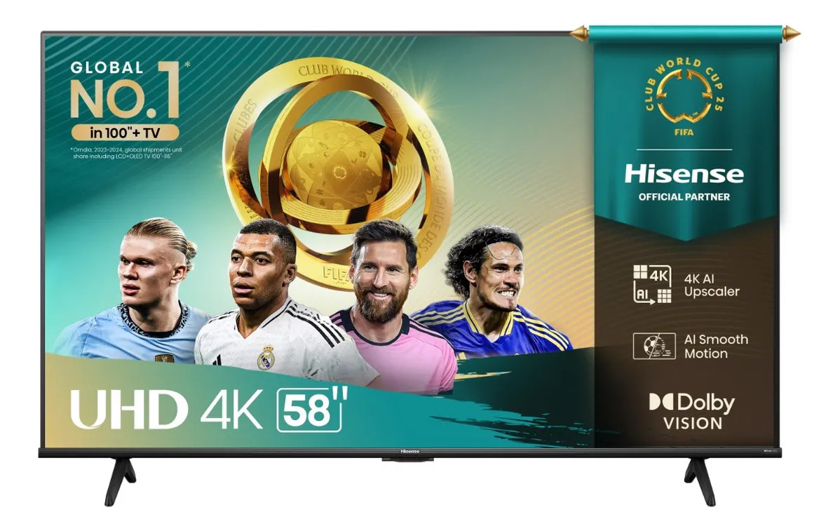 Smart TV UHD 4K Hisense DLED 58” Polegadas 1