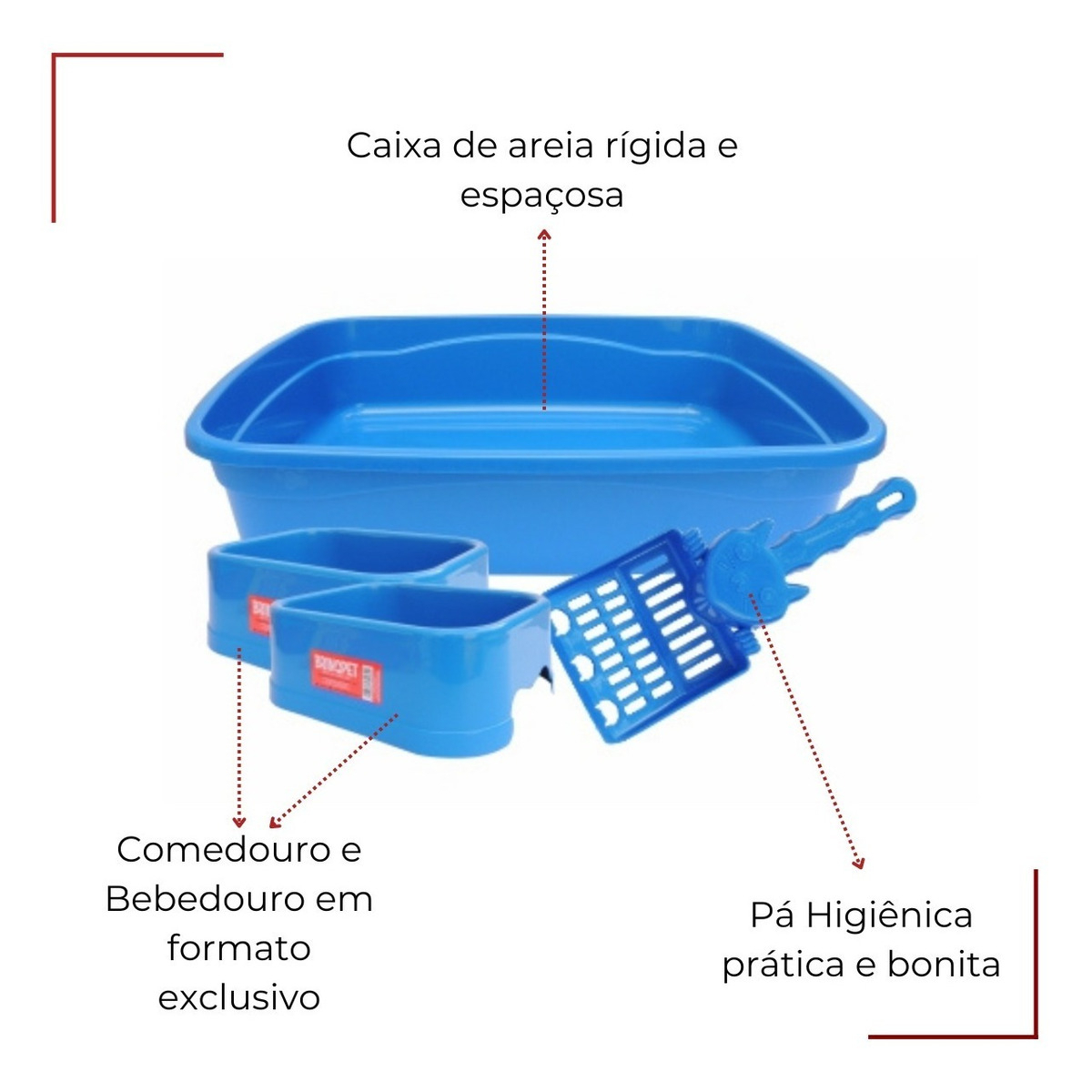Kit Banheiro do Gato Brinqpet 04 pçs 3