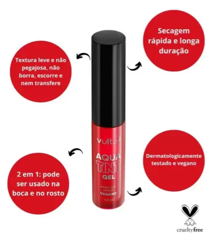 Batom Efeito Natural Aquatint Red 3