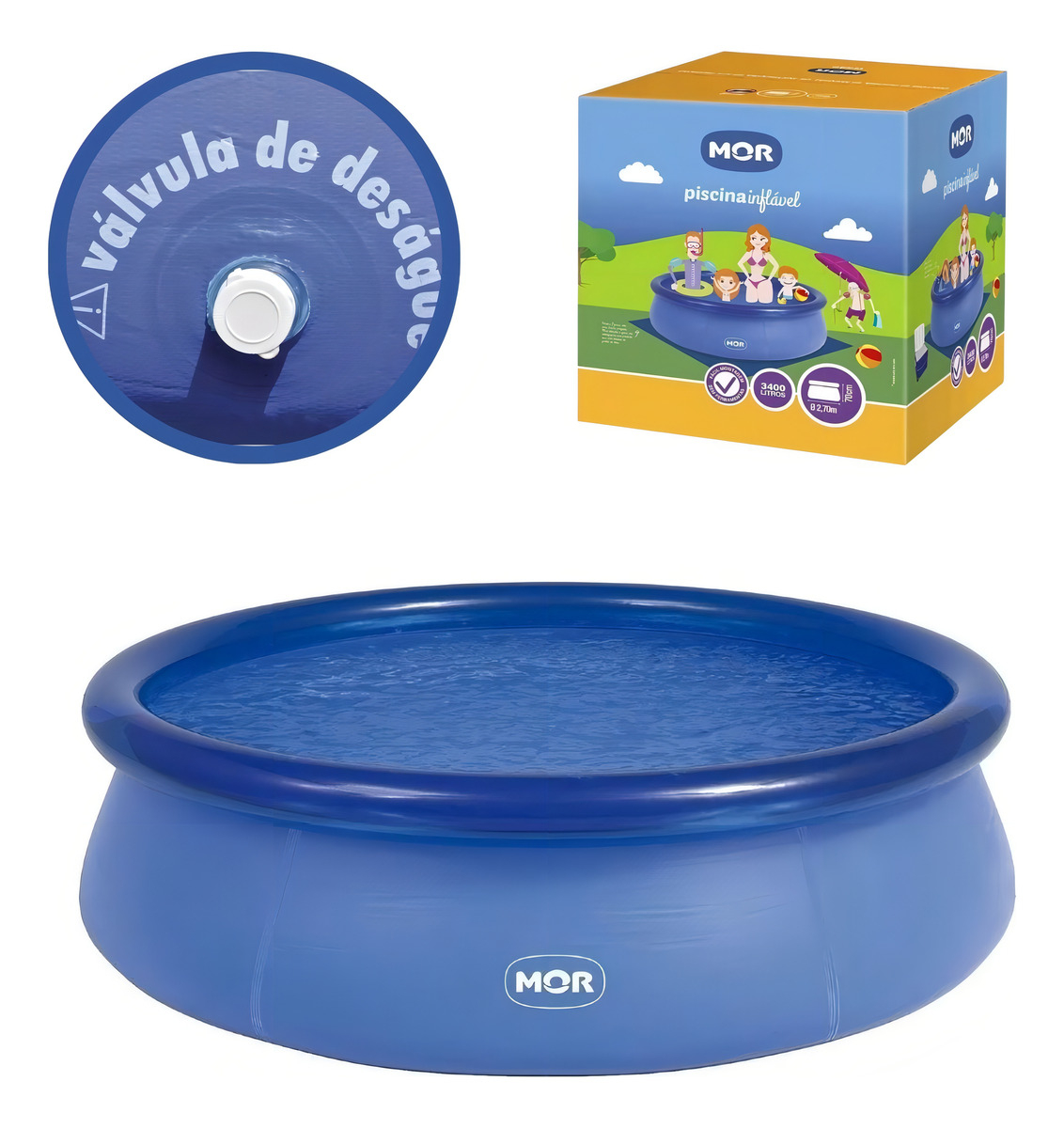 Piscina Inflável 3400 L Mor 2