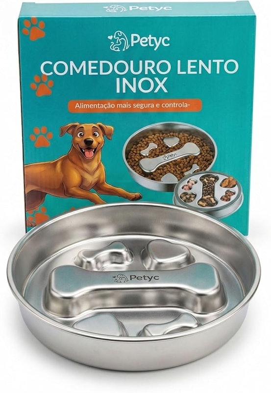 Comedouro Lento Inox 1