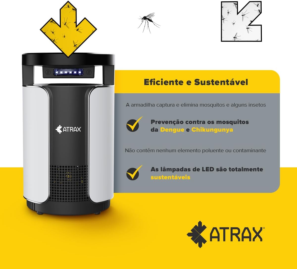 Armadilha para Mosquito Interna Atrax 2