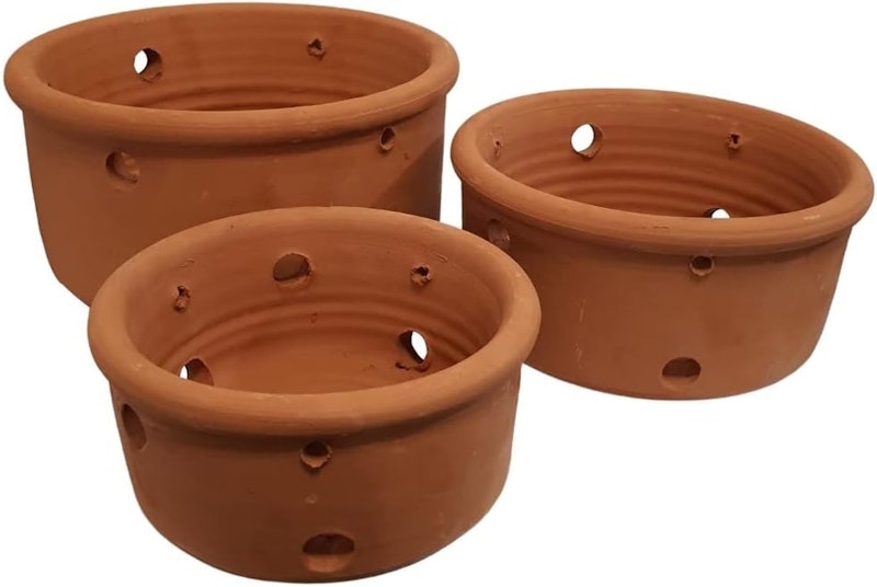Vaso para Orquídeas de Cerâmica Furado 18 cm 3