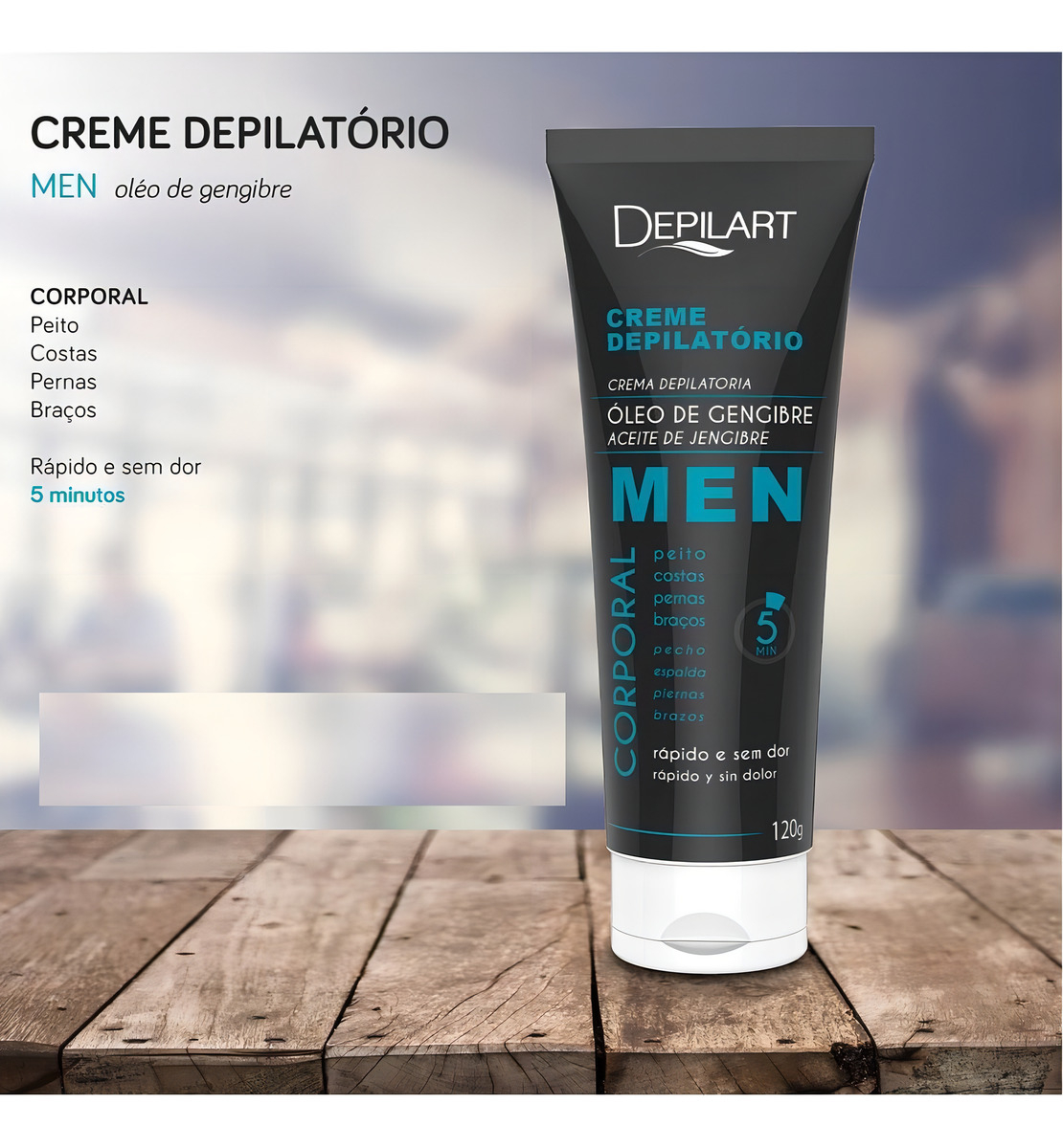 Creme Depilatório Óleo de Gengibre Men Depilart 2