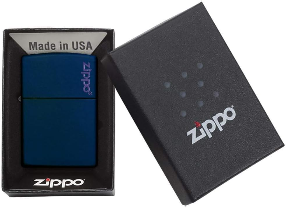 Isqueiro Classic Navy Matte Zippo Logo  3