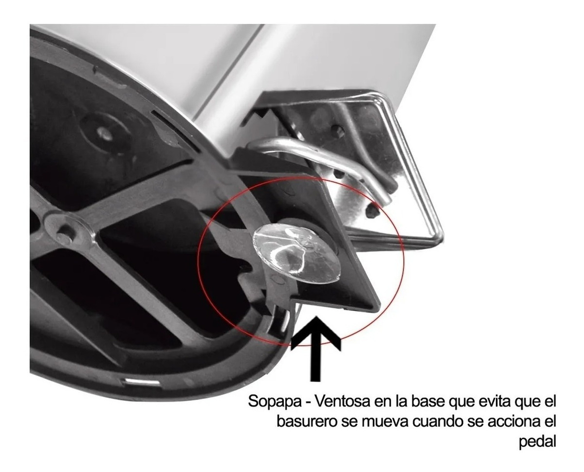 Lixeira com Pedal Tramontina Brasil em Aço Inox com Balde Interno 12 L 4