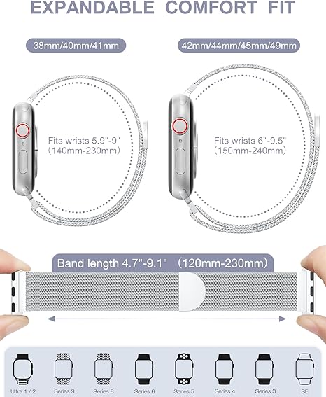 Pulseira de Aço Inoxidável para Apple Watch BRG 2