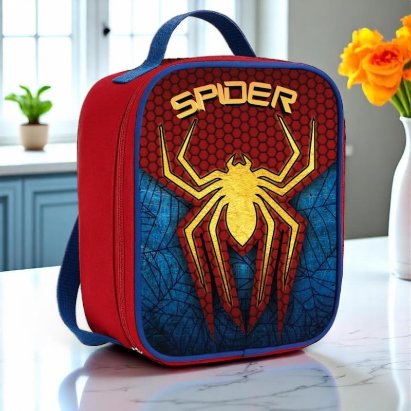 Lancheira Infantil Masculina Aranha Vermelho 5