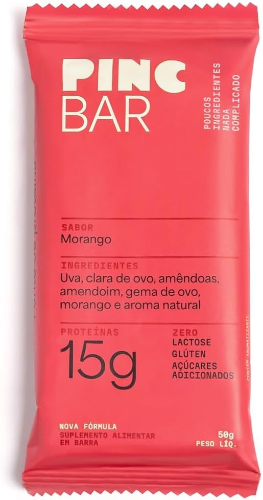 Pincbar Barra De Proteína Natural Morango - Cx Com 12 Un 1