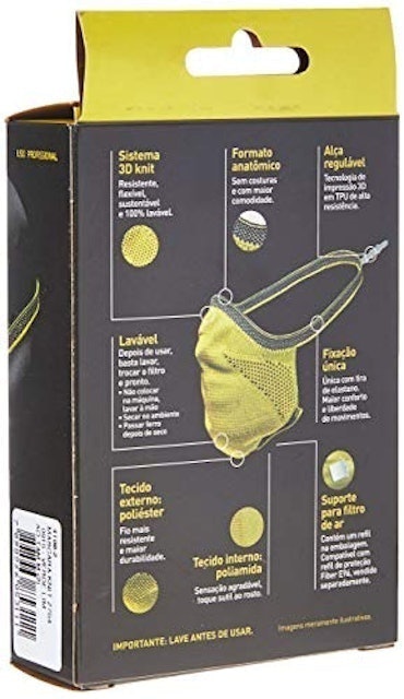 Máscara de Tecido Tripla Fiber Knit Sport 4