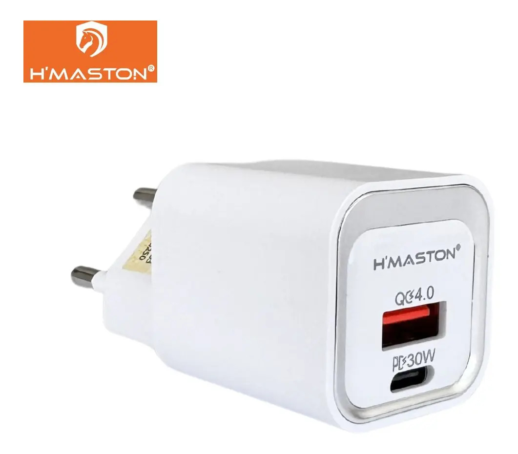 Carregador Turbo até 60 W USB-C PD + USB-A QC 4.0 5
