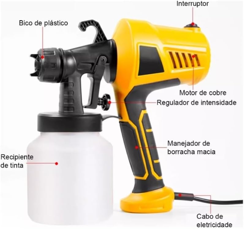 Pistola Pulverizadora Automática Elétrica 500 W Shark Blue 3
