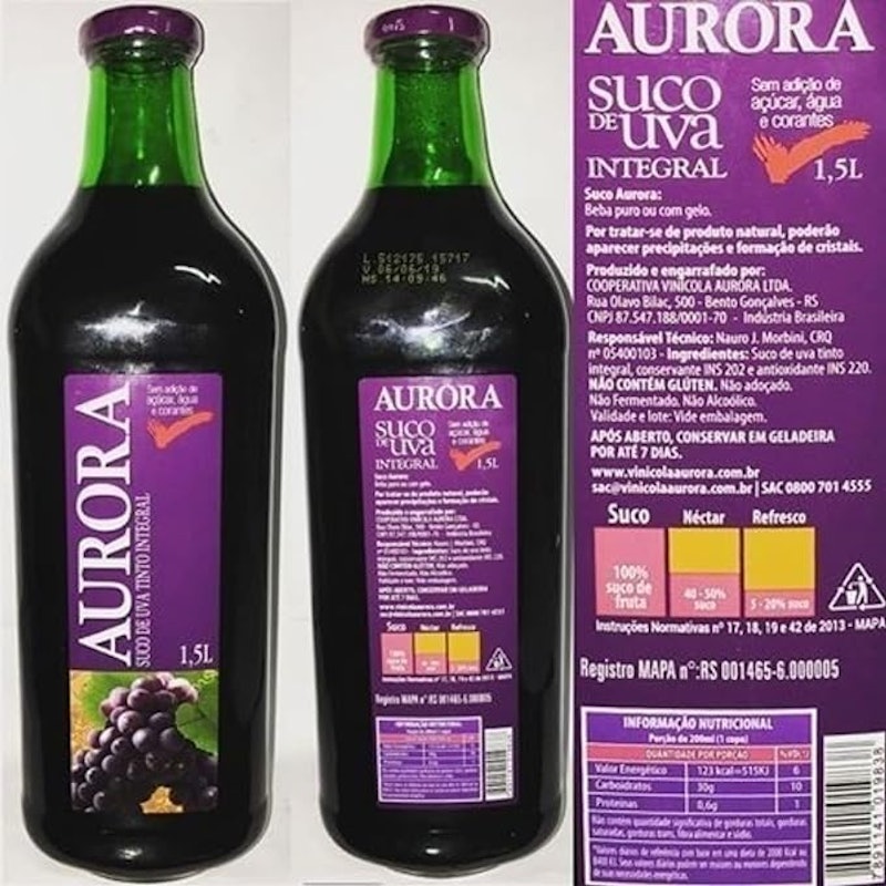 Suco Aurora Integral de Uva Tinto 2