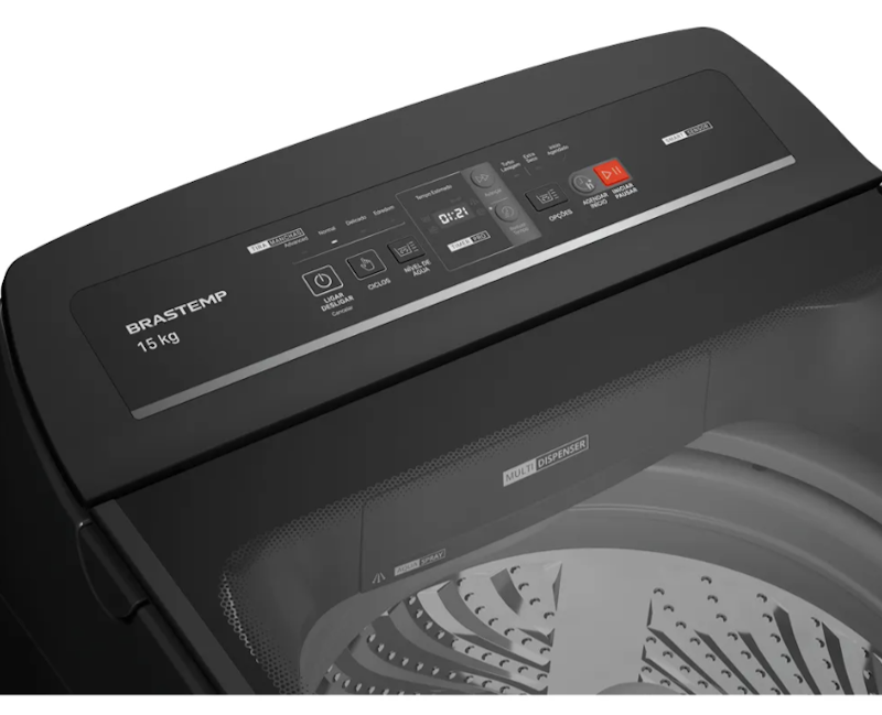 Máquina de Lavar Brastemp 15 Kg Cinza Timer Pro 5
