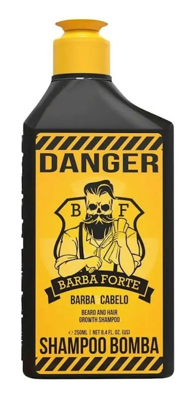 Shampoo Bomba Barba e Cabelo Fortes Danger Barba Forte 1