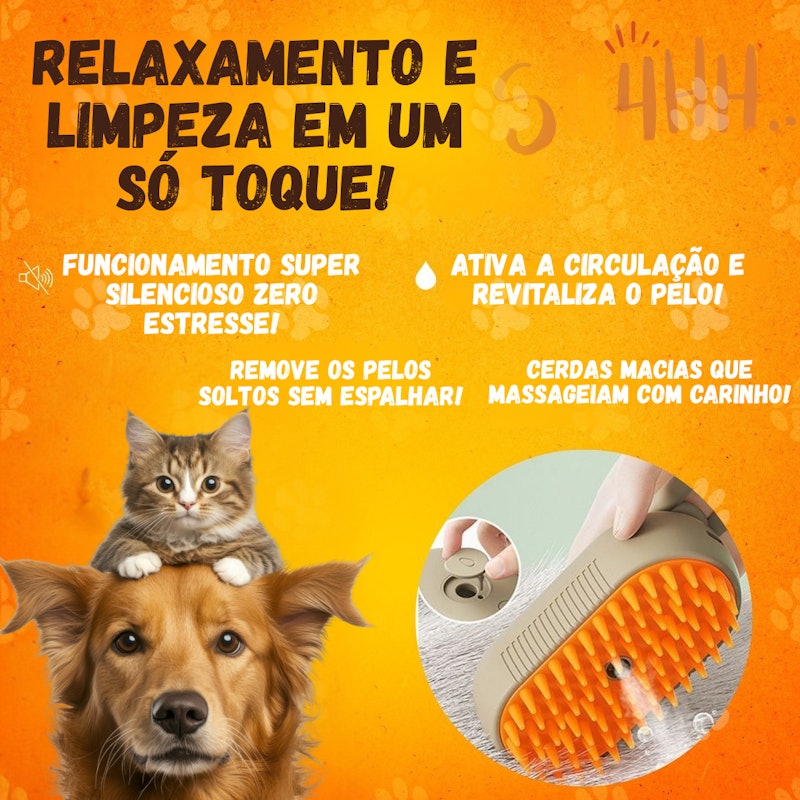 Escova Pet Premium Elétrica 3 em 1 4