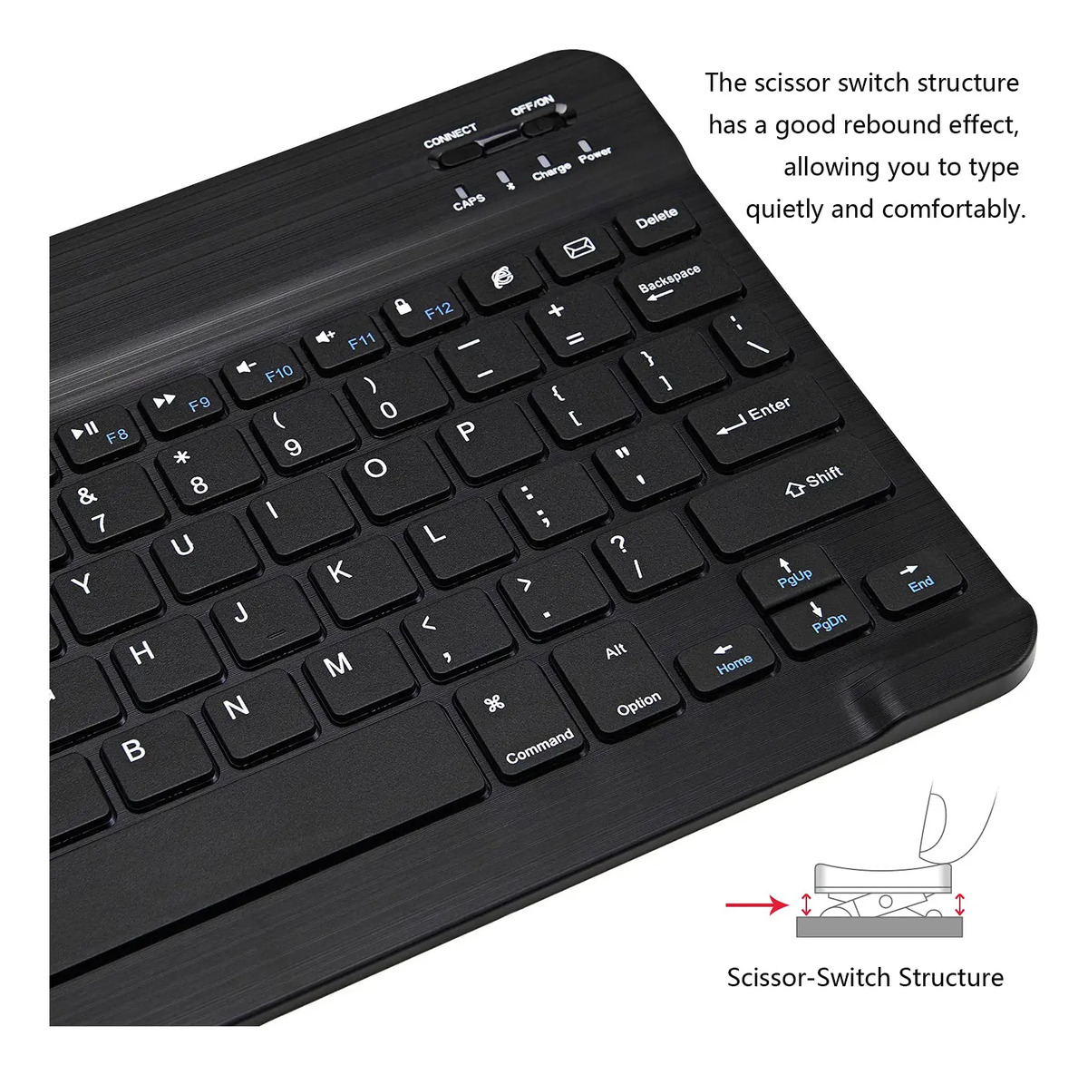 Mini Teclado Bluetooth Ultrafino Portátil Recarregável 4