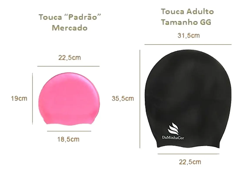 Touca de Natação para Cabelos Afro Super Volumosos 3