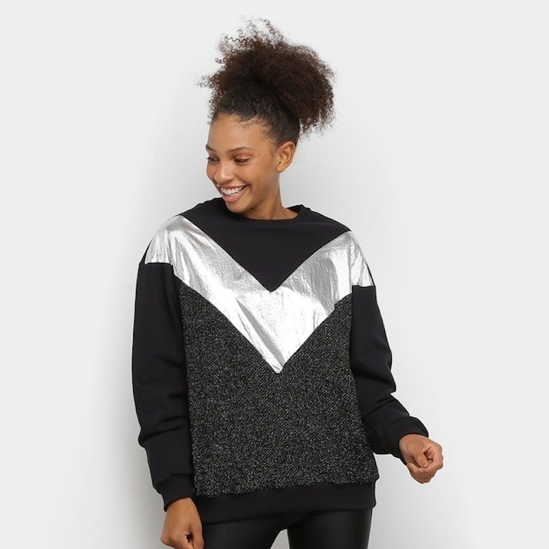 Moletom Colcci Fitness Metalizado Feminino 1
