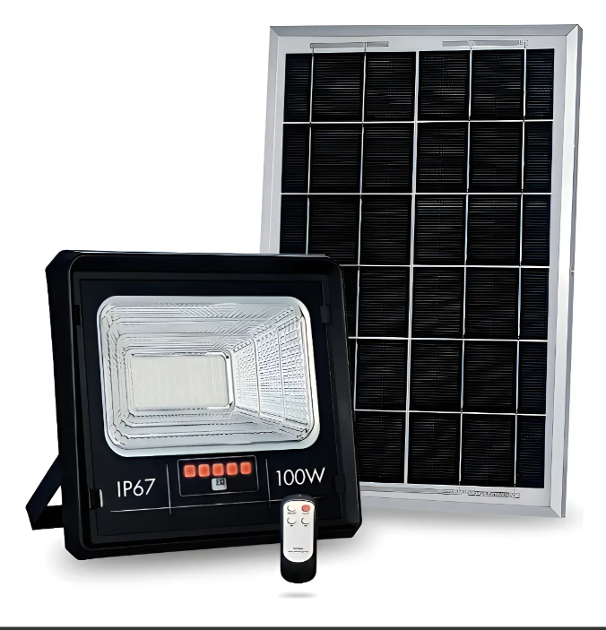 Holofote Solar Refletor 100 W Prova D’água  1