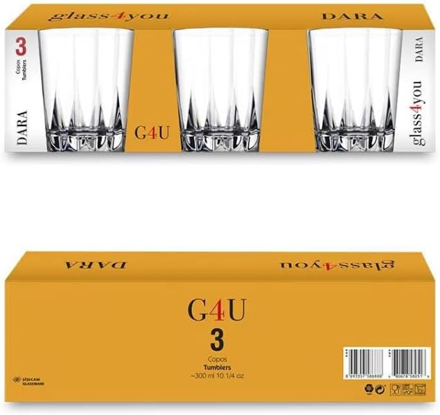 Jogo Copo Whisky Dara 3 Peças 300 ml 5