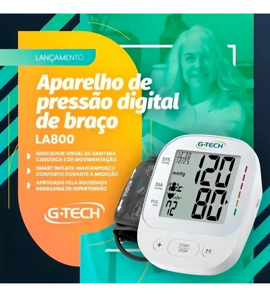 Aparelho de Pressão Digital de Braço G-Tech LA800 3