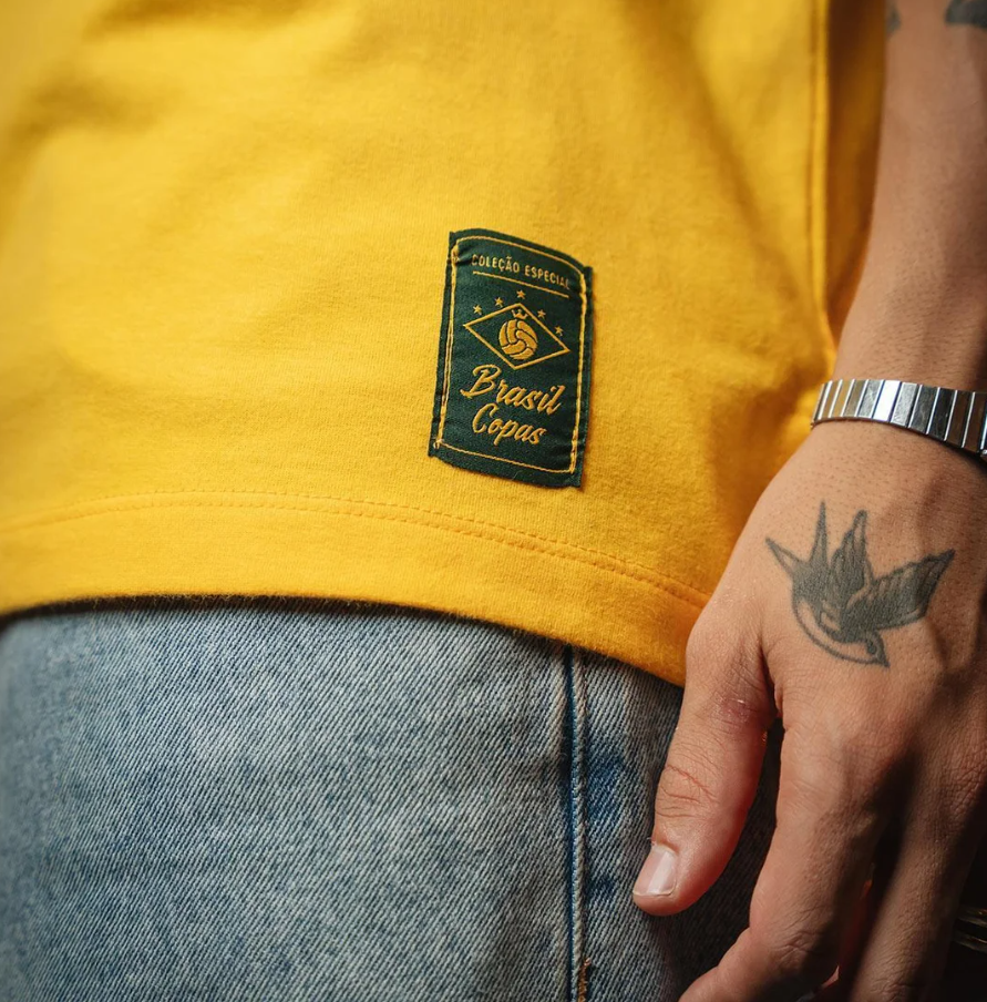 Camisa Brasil Retrô 1962 Amarelo Masculina 4