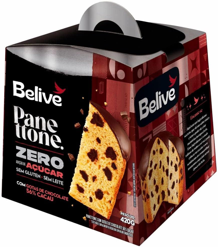 Panettone sem Glúten Zero Açúcar Zero Lactose Chocolate 1