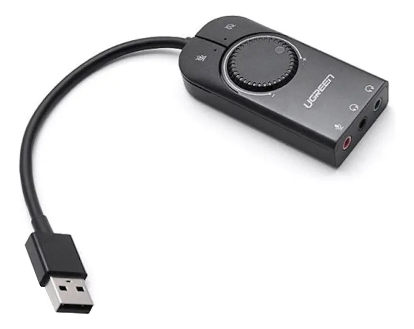 Adaptador USB Placa Som Estéreo Externo 1 Metro 3