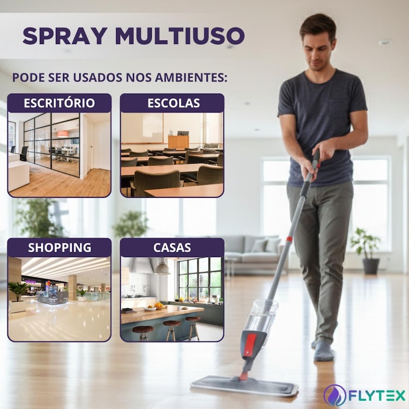 Mop Spray Esfregão Cabo Grande 5