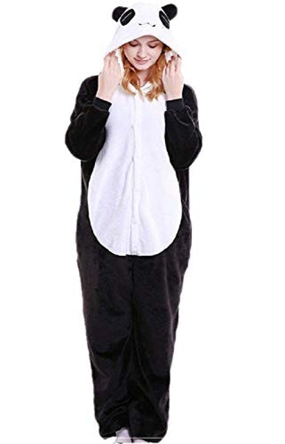 Pijama Fantasia Kigurumi Panda com Capuz  2