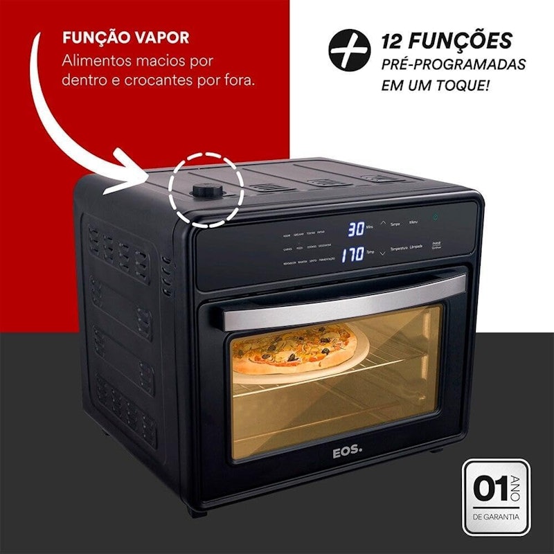 Forno Elétrico e Air Fryer Oven Pizza EOS 30 L 2