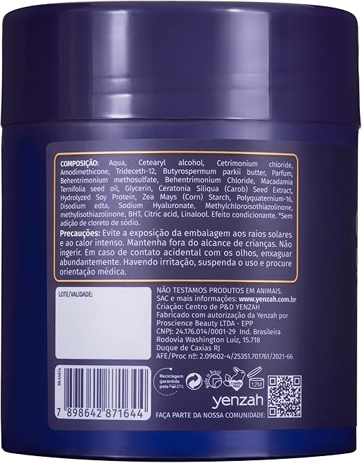 Máscara Yenzah Cronograma Capilar 3 em 1 Pós-Química 2
