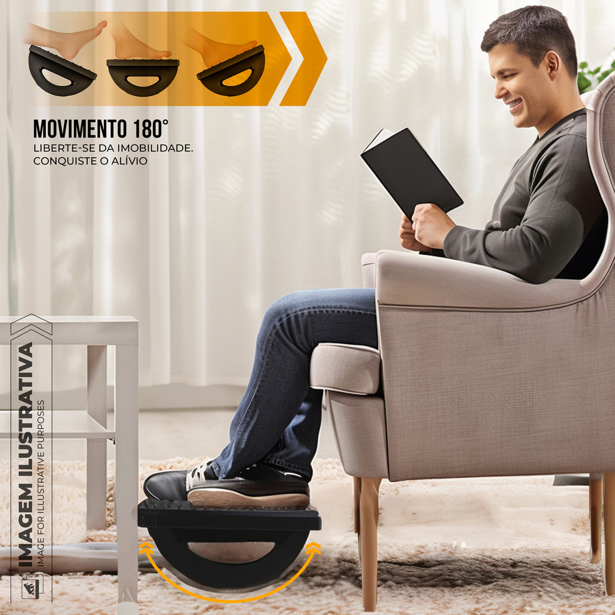 Apoio Ergonômico para os Pés Office Armor 4