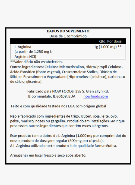 L-Arginina 1.000 mg - 120 comprimidos 3