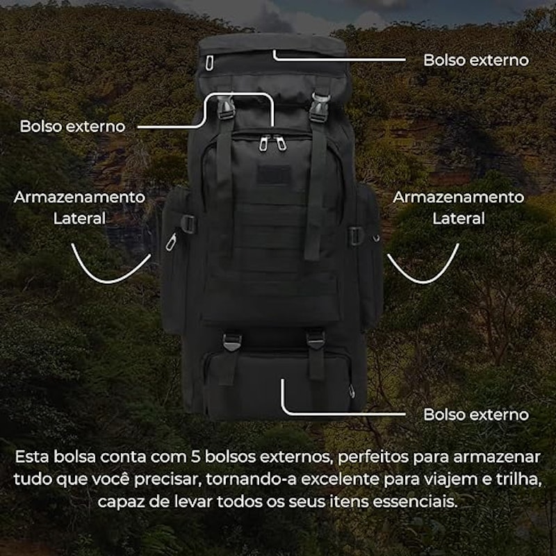 Mochila Militar Tática de Camping 2