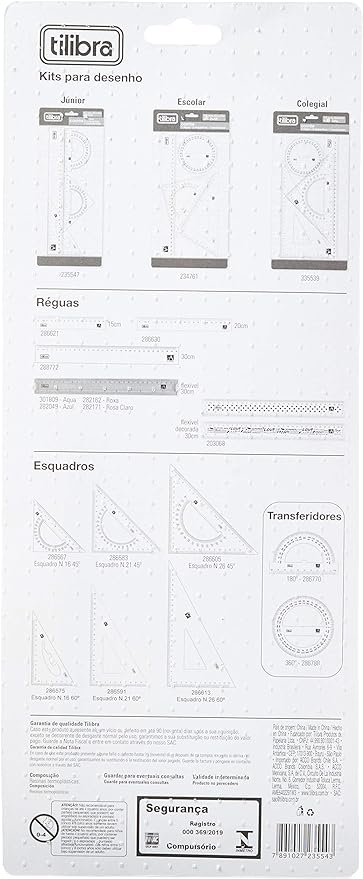Kit para Desenho Junior Académie - Esquadros + Régua + Transferidor 2