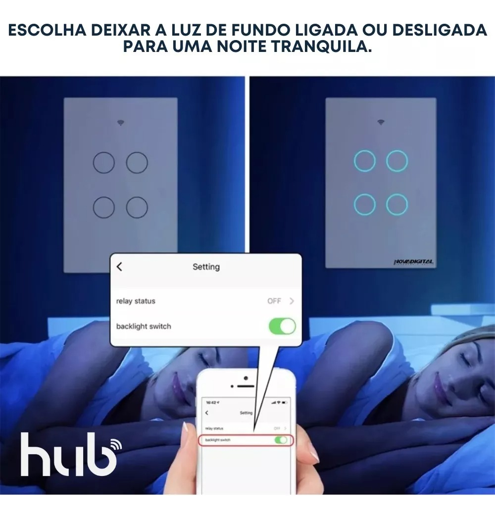 Interruptor com Tomada 20 A Touch 2.5D 2 Botões Wi-Fi 5