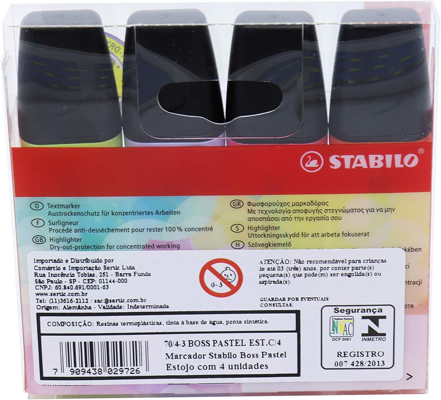 Stabilo Boss Original com 4 Cores 2