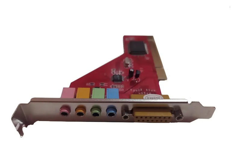 Placa de Som PCI 4 Canais 32 Bits para PC Express 2