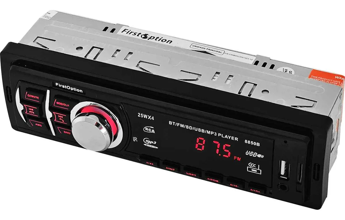Som Automotivo Bluetooth First Option 3